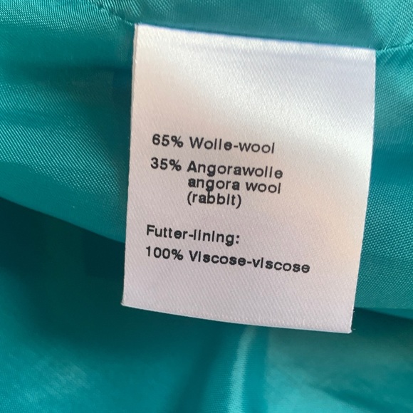 Teal Ruffled Collar Jacket - Picture 5 of 6